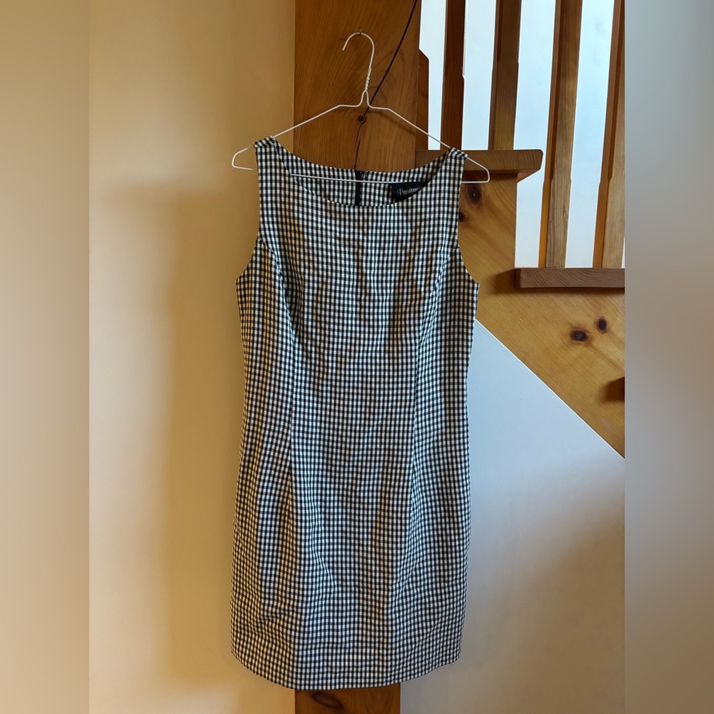 Black and White Gingham Mini Dress